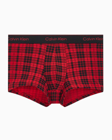 Buy 남성 모던코튼 홀리데이 패션 트렁크 in color RED/BLACK