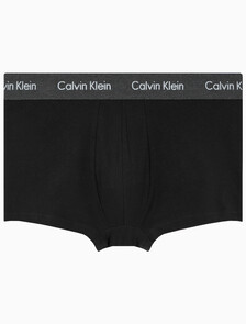 Buy 남성 EU 코튼 스트레치 3PK 로우 라이즈 드로즈 3PK in color BLACK