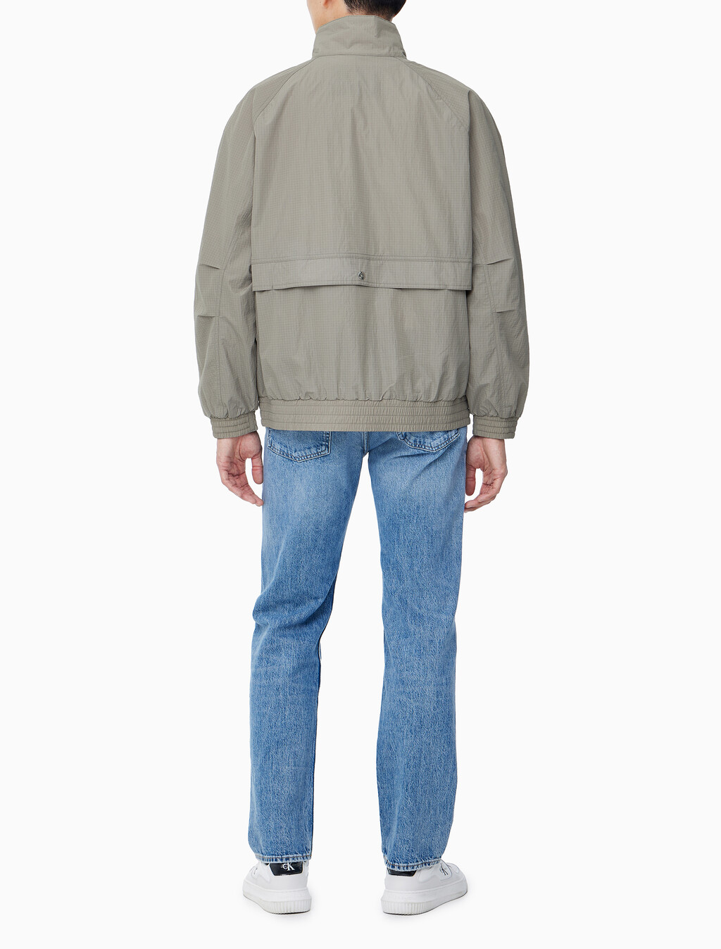 Buy 남성 스탠드 카라 윈드 브레이커 자켓 in color KHAKI BEIGE