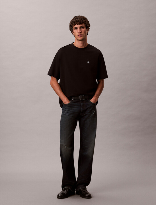 남녀공용 릴렉스핏 아카이브 로고 반팔 티셔츠