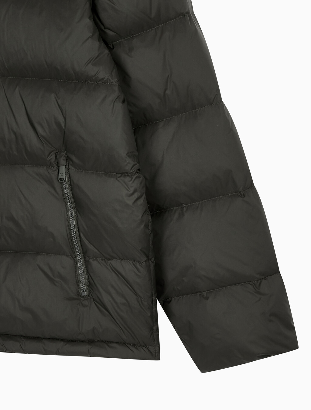 Buy 남성 나일론 집업 후드 다운 푸퍼 자켓 in color CHARCOAL