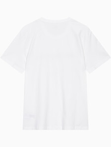 Buy 남성 레귤러핏 인스티튜셔널 로고 반팔 티셔츠 in color BRIGHT WHITE