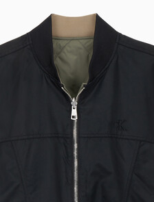 Buy 남성 리버서블 퀼팅 봄버 자켓 in color CK BLACK