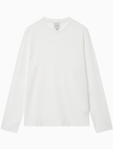 Buy 남성 클래식 핏 럭스 코튼 인터락 긴팔 티셔츠 in color BRIGHT WHITE