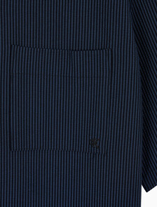 Buy 남성 릴렉스핏 시어서커 스트라이프 반팔 셔츠 in color DARK SAPPHIRE