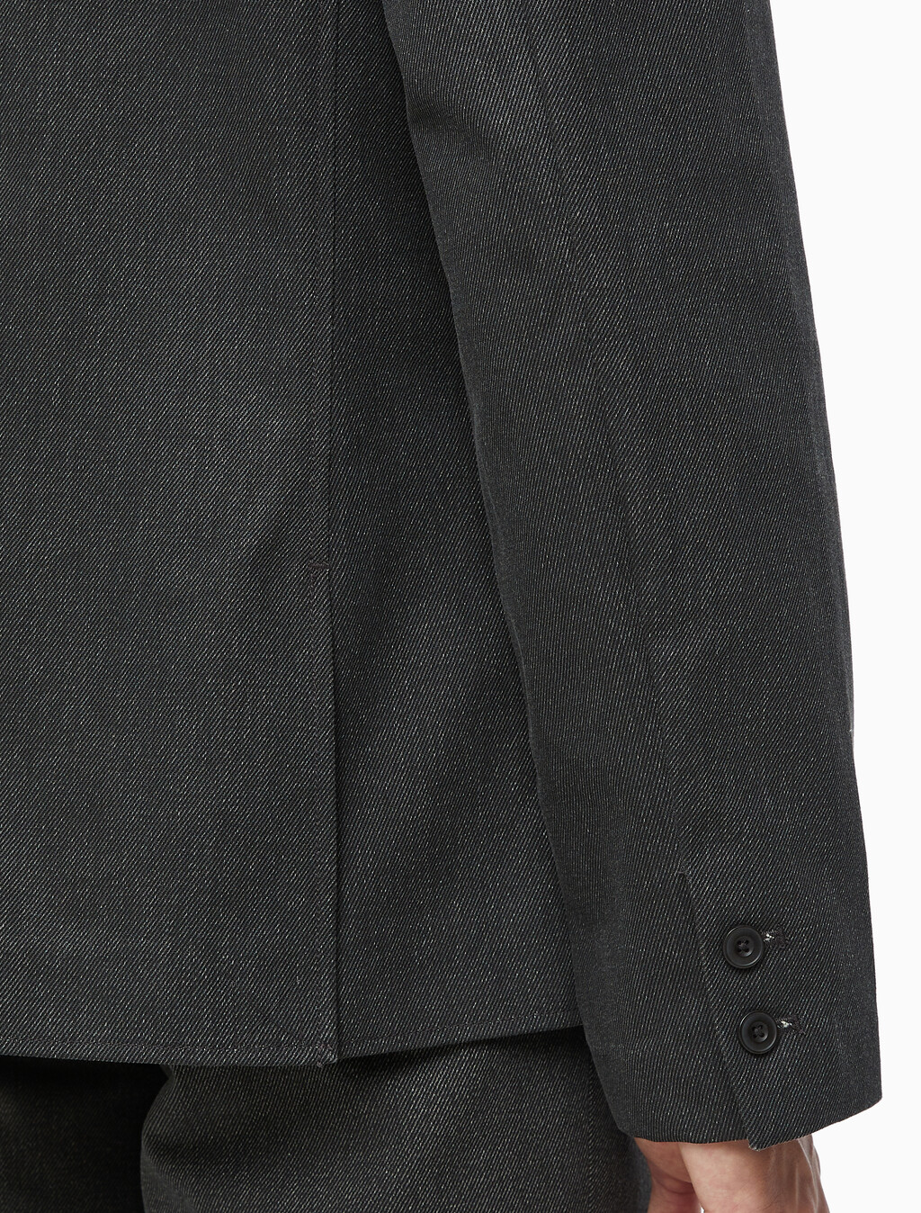 Buy 남성 롱슬리브 언라인드 스트럭쳐 블레이저 in color CHARCOAL