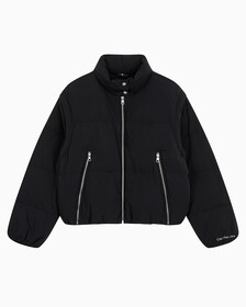 Buy 여성 다운 롱 지퍼 자켓 in color CK BLACK