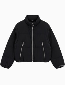 Buy 여성 다운 롱 지퍼 자켓 in color CK BLACK
