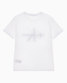 Buy 여성 스트레이트핏 모노그램로고 크루넥 반팔 티셔츠 in color BRIGHT WHITE