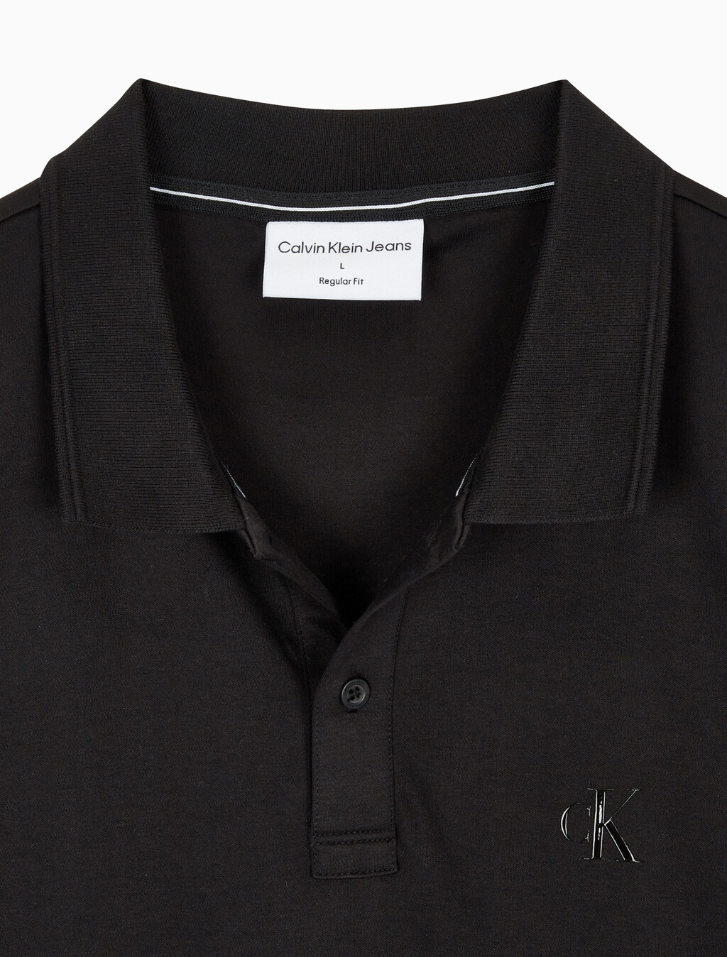 Buy 남성 톤온톤 로고 레귤러핏 폴로 반팔 티셔츠 in color CK BLACK