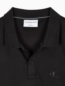 Buy 남성 톤온톤 로고 레귤러핏 폴로 반팔 티셔츠 in color CK BLACK