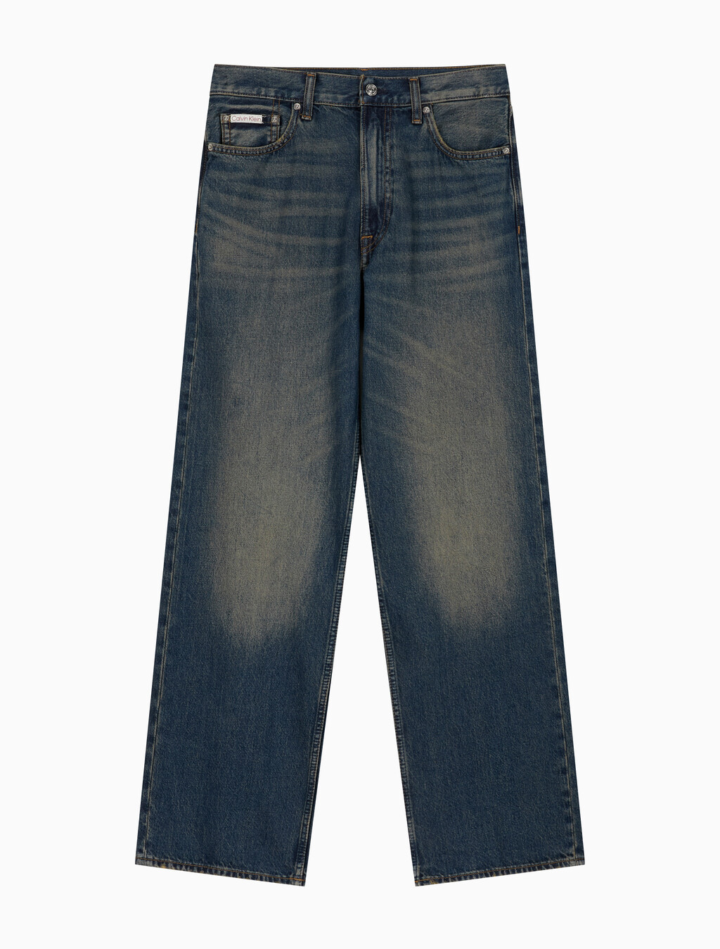 Buy 남성 베기핏 세퀴아 세퀴오아 블루 데님 in color mid blue