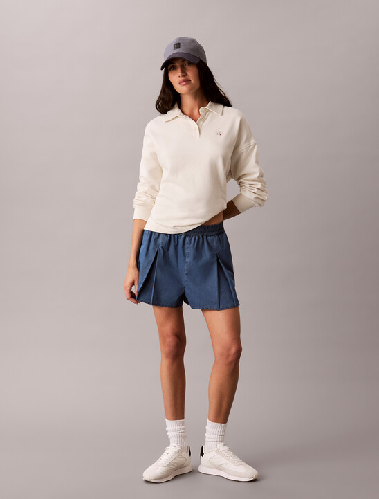 여성 플리츠 애슬레틱 쇼츠