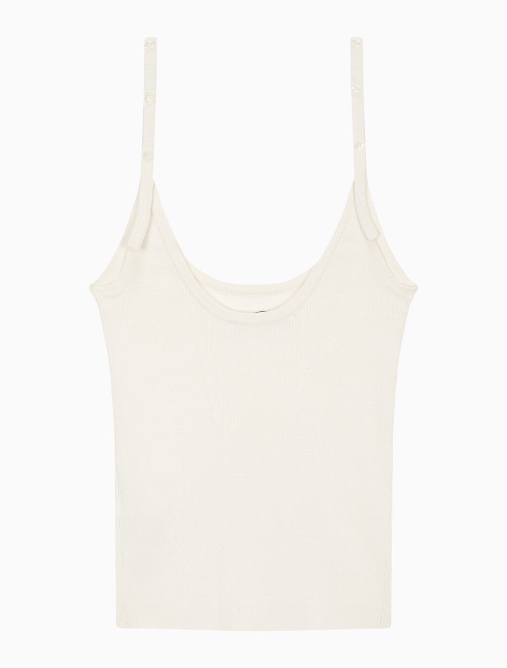 Buy 여성 버튼 디테일 스웨터 탱크 탑 in color WHITE