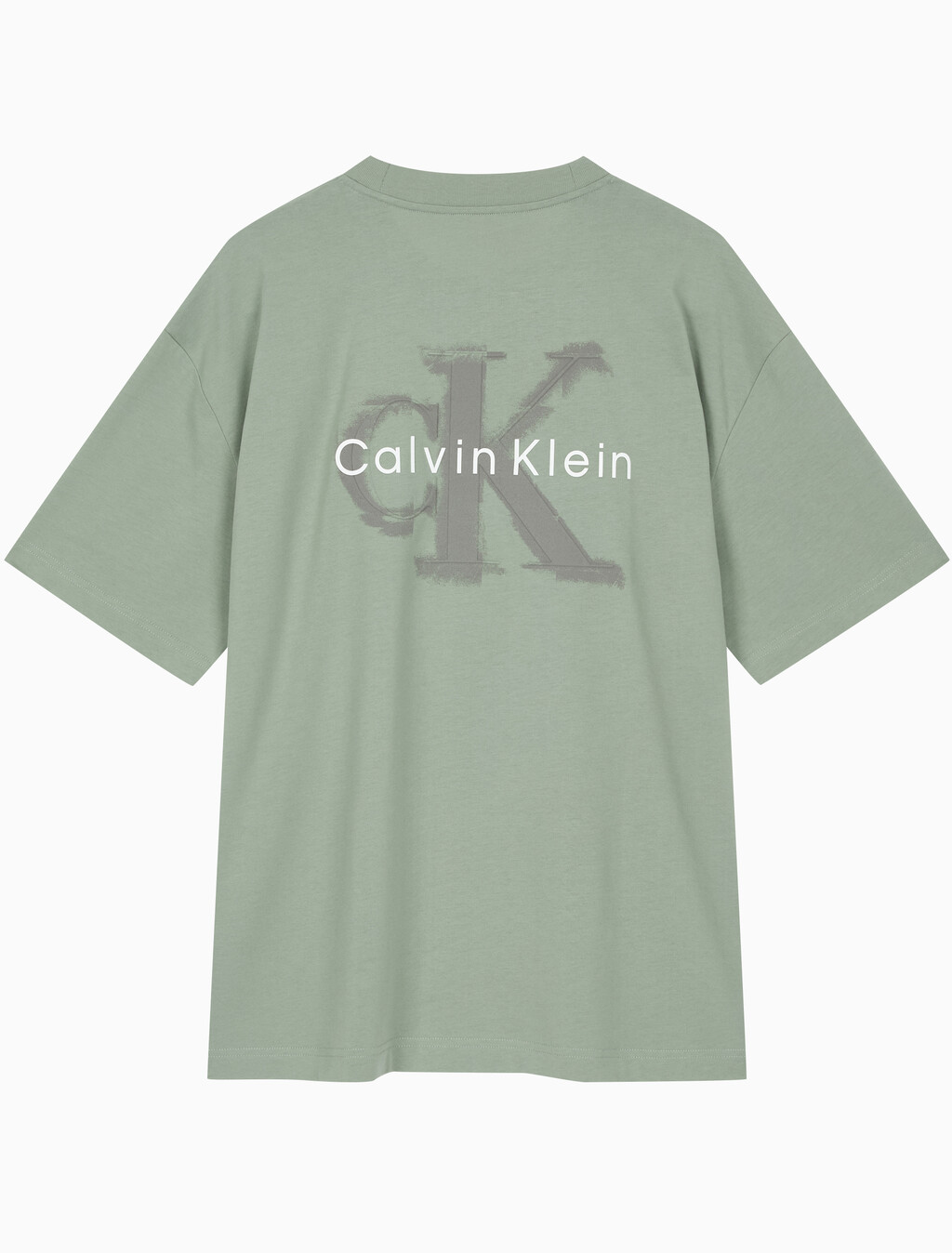 Buy 남성 오버핏 엠보스 모노로고 티 in color Grey