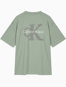 Buy 남성 오버핏 엠보스 모노로고 티 in color Grey