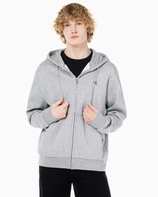 Buy 남성 아카이브 로고 플리스 집업 후디 in color HEROIC GREY HEATHER CM1BK 08