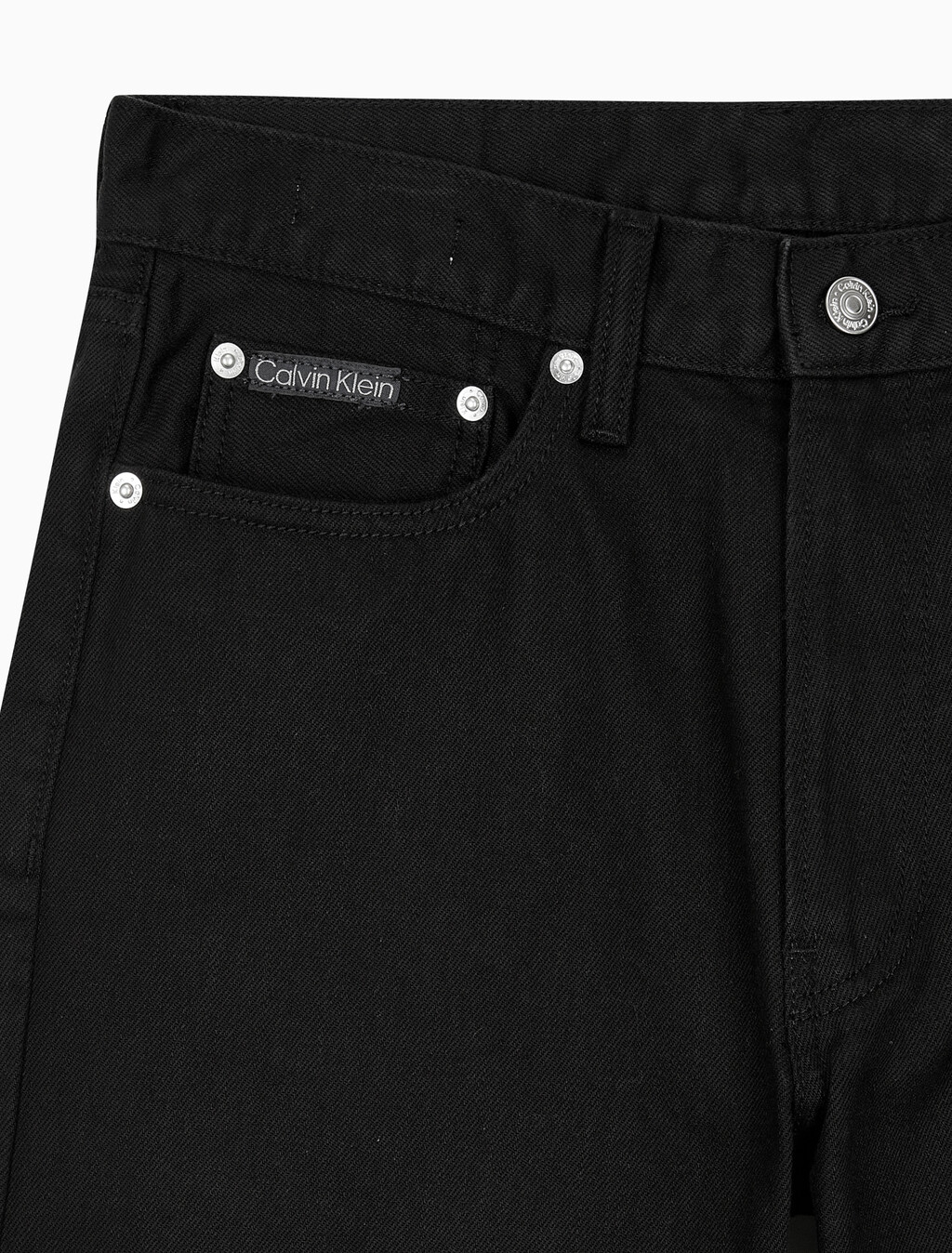 Buy 남성 스탠다드 스트레이트핏 블랙 데님 in color WASHED BLACK LOGO LACE