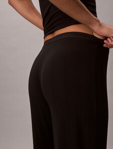 Buy 여성 모달 립 와이드 팬츠 in color BLACK