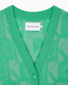 Buy 여성 프리미엄 라인 메탈릭 올오버프린트 베스트 in color GREEN