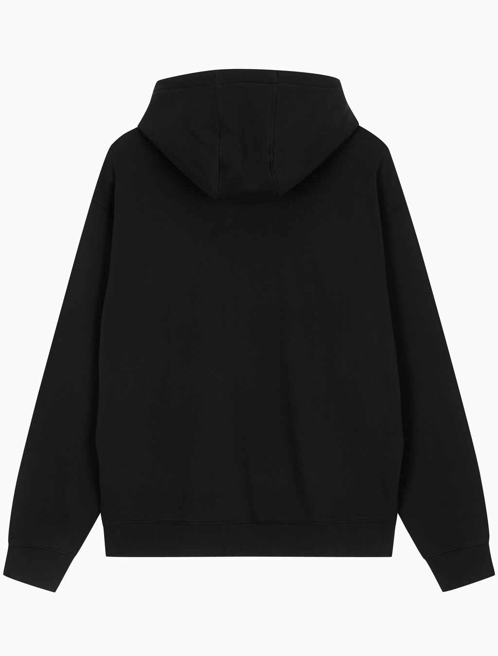 Buy 남녀공용 릴렉스핏 모노그램 로고 후디 in color CK BLACK