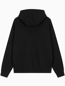 Buy 남녀공용 릴렉스핏 모노그램 로고 후디 in color CK BLACK