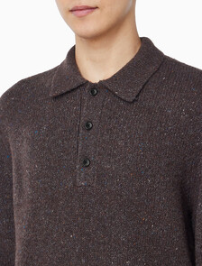 Buy 남성 넾 얀 폴로 스웨터 in color Brown Velvet Neps