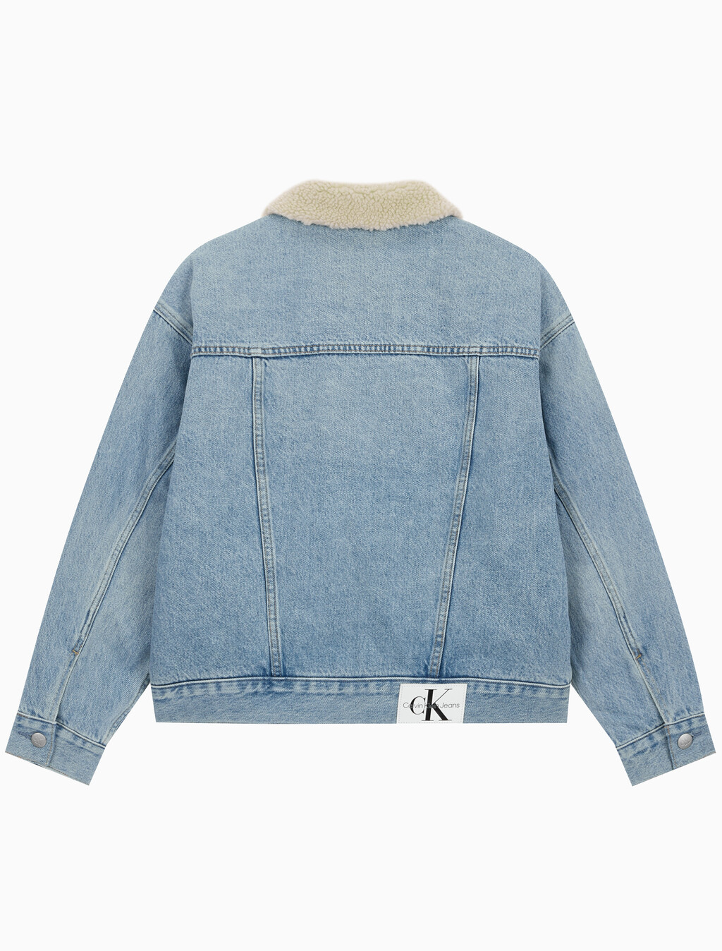 Buy 여성 쉐르파 데님 자켓 in color CHALKY BLUE
