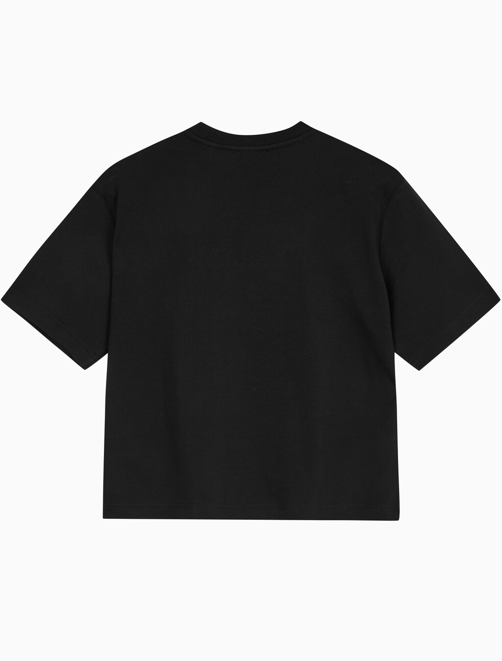 Buy 여성 S/S 투톤 3D 엠브로이더리 로고 티셔츠 in color BLACK