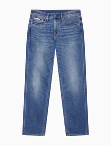 Buy 남성 90's 스트레이트핏 미드블루 스톤워시 데님 in color MID BLUE BACK EMBRO