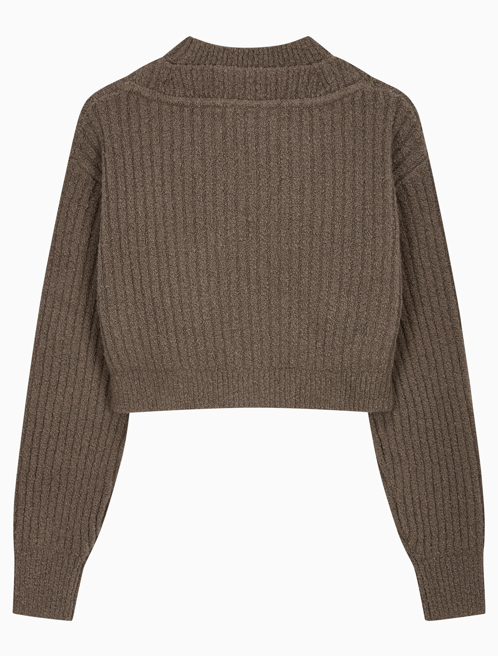 Buy 여성 2 IN 1 셔닐 가디건 in color BROWN