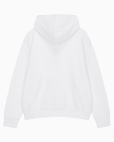 Buy 남성 아카이브 로고 플리스 집업 후디 in color BRILLIANT WHITE