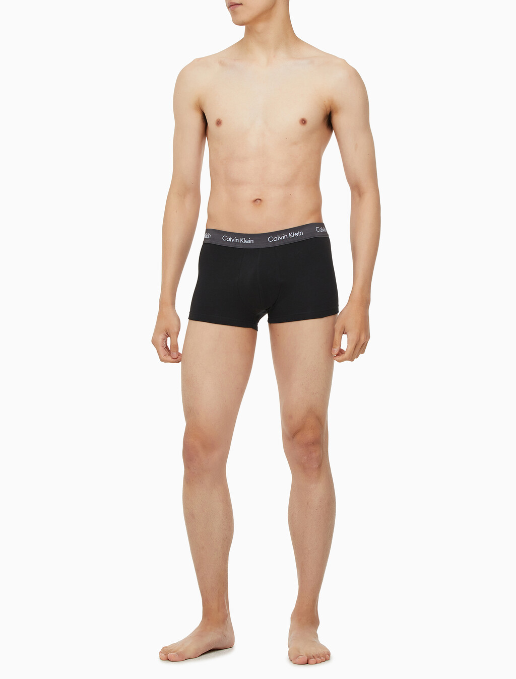 Buy 남성 EU 코튼 스트레치 3PK 로우 라이즈 드로즈 3PK in color BLACK BODIES WITH ARONA/POMPIAN RED/ASHFORD GREY WBS