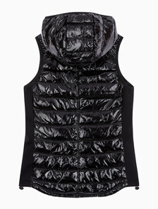 Buy 여성 슬림핏 다운 베스트 in color BLACK