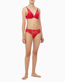 Buy 여성 CK 블랙 드래곤 레이스 AF 플런지 브라 in color ROUGE