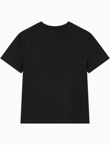 Buy 여성 스몰 모노그램 모던 스트레이트핏 반팔 티셔츠 in color CK BLACK