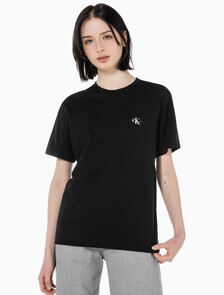Buy 남녀공용 릴렉스핏 CK 로고 2PK 반팔 티셔츠 in color CK BLACK