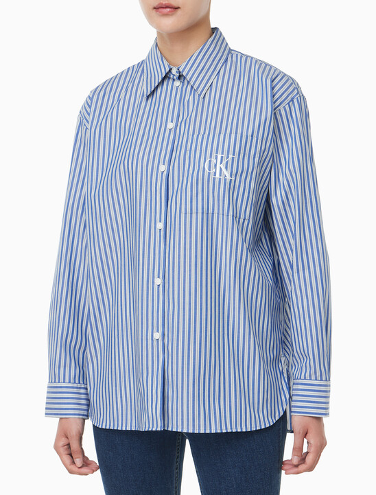 여성 버튼 다운 코튼 셔츠