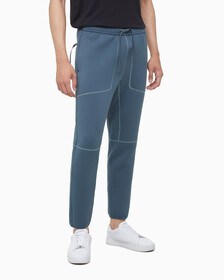 Buy 남성 레귤러핏 테이퍼드 팬츠 in color OCEAN TEAL/ BLK