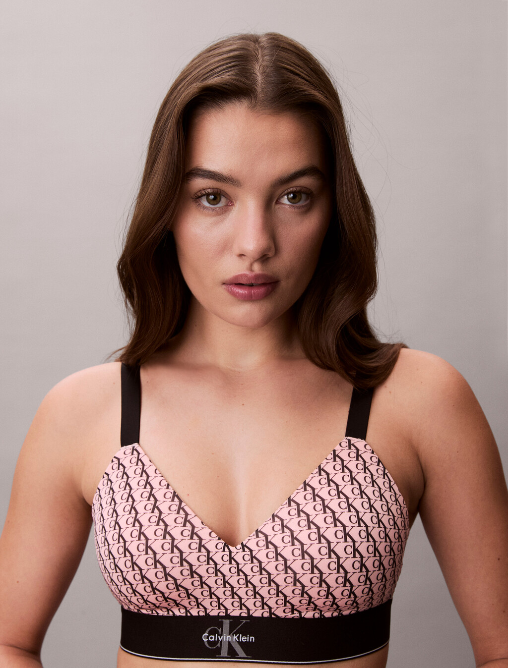 Buy 여성 CK 그래픽 AF 브라렛 in color Pink Print