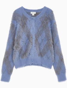 Buy 여성 퍼지 아가일 스웨터 in color Dusty Blue