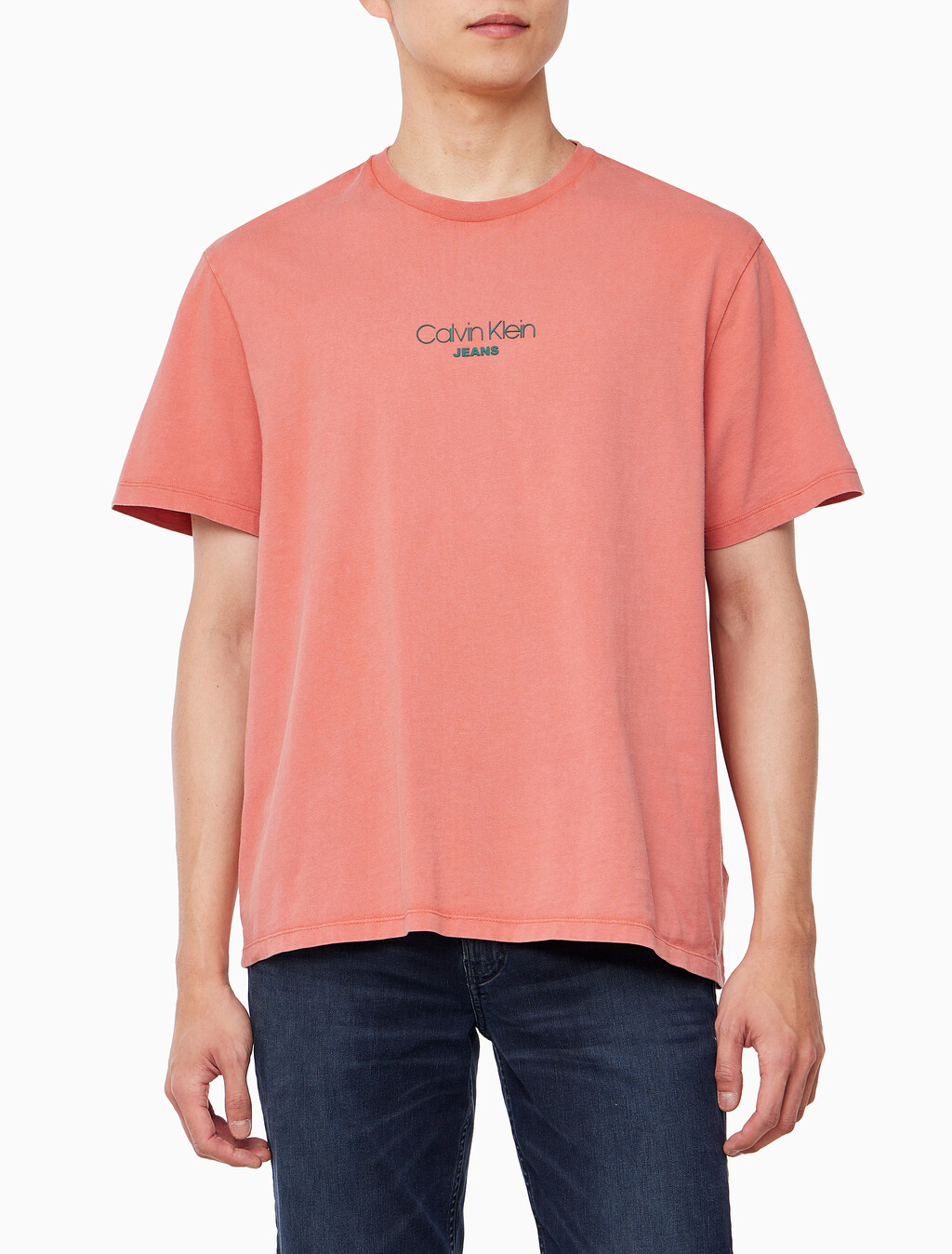 Buy 남성 레귤러핏 그래픽 워시 반팔 티셔츠 in color ARAGON