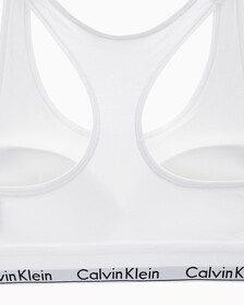 Buy 여성 모던 코튼 레이서백 브라렛 in color WHITE