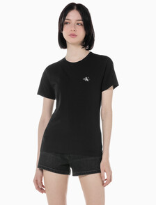 Buy 여성 슬림핏 2PK 반팔 티셔츠 in color CK BLACK