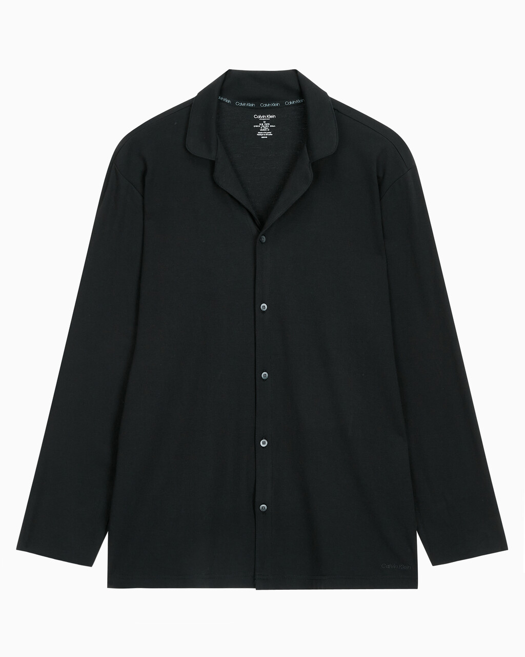 Buy 남성 CK 블랙 슬립 롱 슬리브 셔츠 in color BLACK