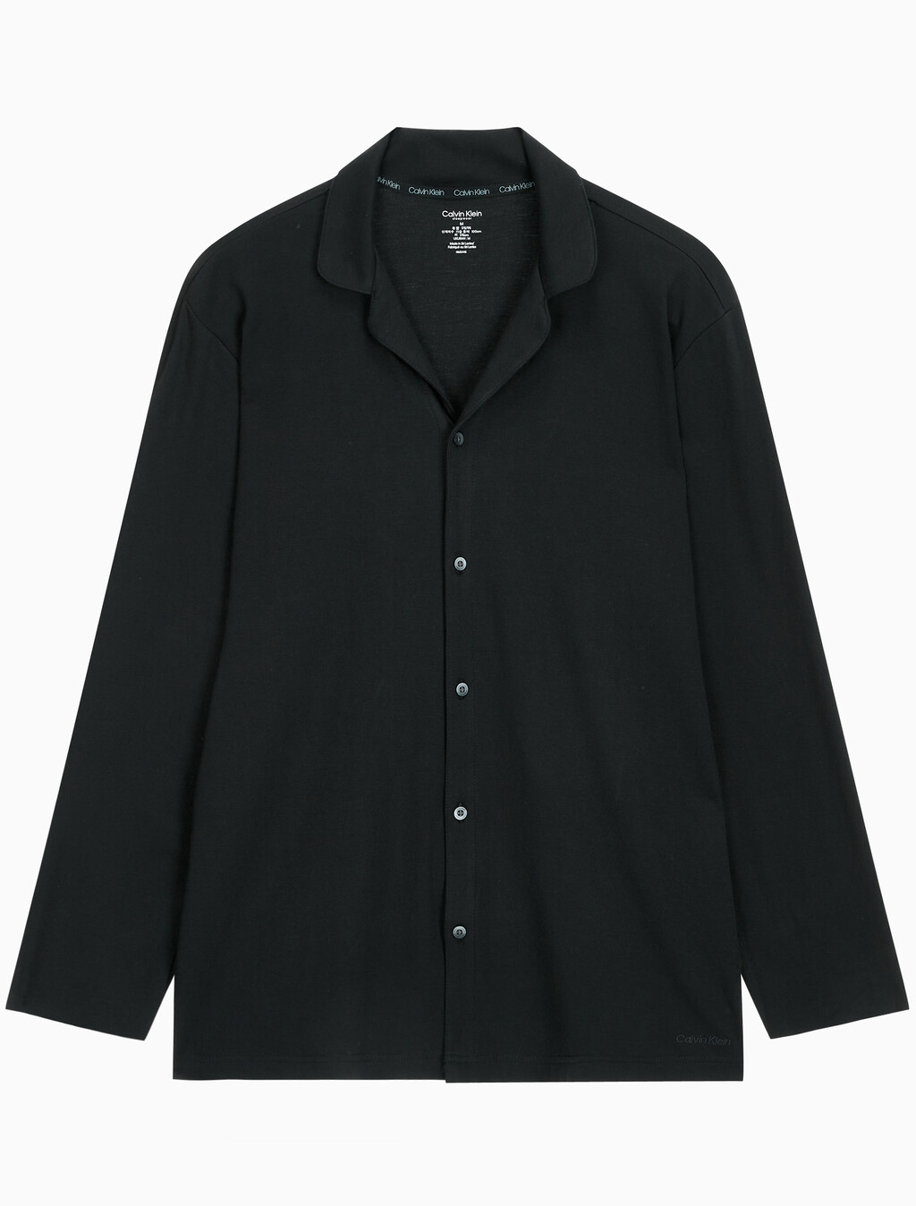 Buy 남성 CK 블랙 슬립 롱 슬리브 셔츠 in color BLACK