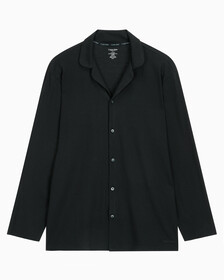 Buy 남성 CK 블랙 슬립 롱 슬리브 셔츠 in color BLACK