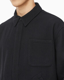 Buy 남성 롱슬리브 울 셔츠 자켓 in color BLACK BEAUTY