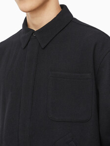 Buy 남성 롱슬리브 울 셔츠 자켓 in color BLACK BEAUTY