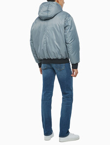 Buy 남성 후디 보머 다운 자켓 in color GREY